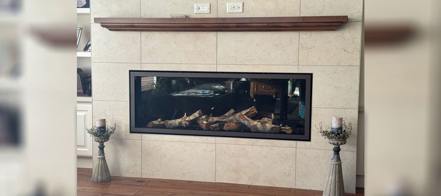 Custom Mantle and Bookshelf